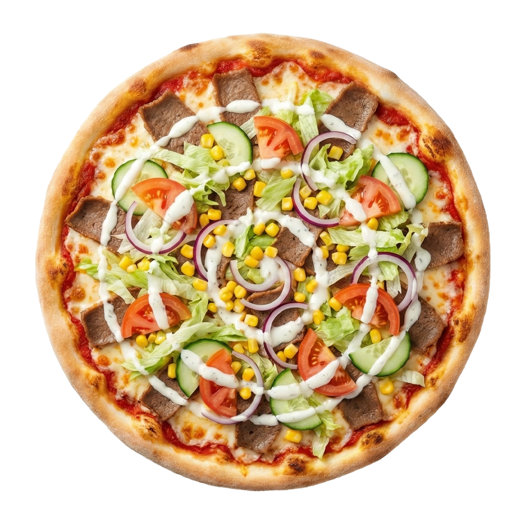 kebab pizza fries